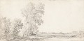 Landscape With A Row Of Trees And A Village In The Distance - Jan van Goyen