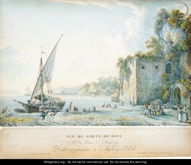 View Of The Bay Of Baia - Abraham Louis Rudolph Ducros