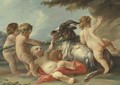 Putti Playing With A Goat - (after) Eisen, Charles Joseph Dominique