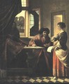 Interior Scene With A Man At A Writing Table - (after) Pieter De Hooch