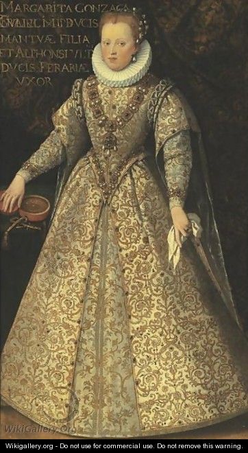 Portrait Of Margarita Gonzaga, Duchess Of Ferrara - Mantuan School