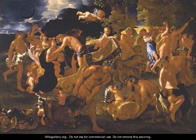 The Meeting Of Bacchus And Ariadne - (after) Nicolas Poussin