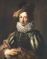 Portrait Of A Gentleman In A Ruff - Jean-Alexis Grimou