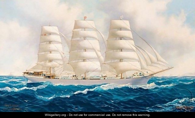 The Castleton At Sea Commanded By Captain John Roberts - John Henry Mohrmann