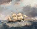 A British Barque, Probably The Earl Of Stanhope, In Two Positions In A Heavy Swell Off Table Mountain, South Africa - Joseph Heard