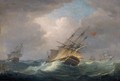 A Naval Squadron In A Heavy Swell - Thomas Whitcombe