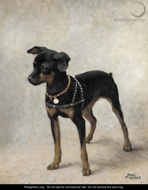 Portrait Of A Puppy - (after) Paul-Gustave Fischer