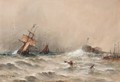 Storm On The French Coast - Thomas Bush Hardy