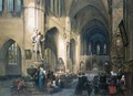 Figures In A Cathedral - Louis Haghe