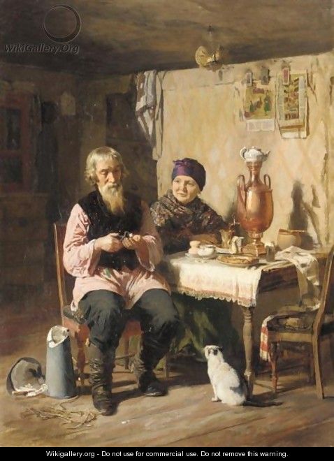 Tea Time - Aleksei Ivanovich Korzukhin
