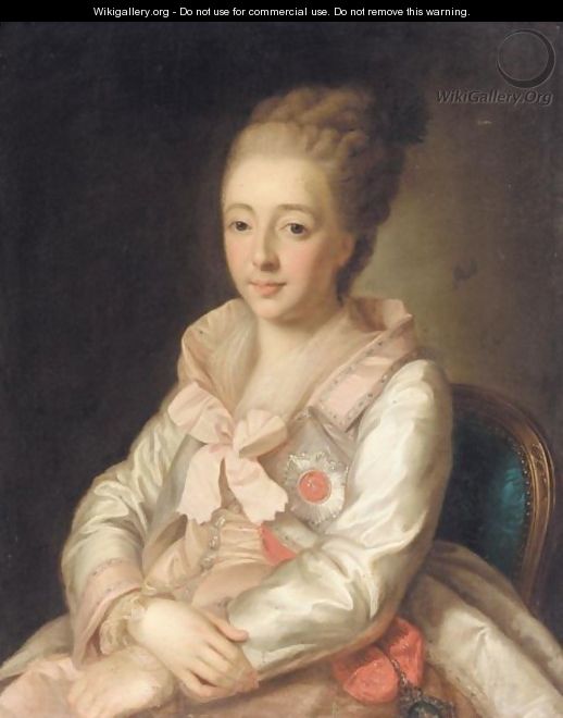 Portrait Of Grand Duchess Natalia Alexeevna, First Wife Of Emperor Paul I - (after) Alexander Roslin