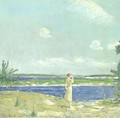 Woman Looking At The Sea - Frederick Childe Hassam