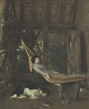 Lilly Millet In A Hammock In The Studio, Bridgewater, Massachusetts - Francis Davis Millet