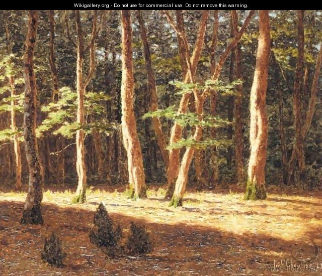 Forest At Sunset - Ivan Fedorovich Choultse