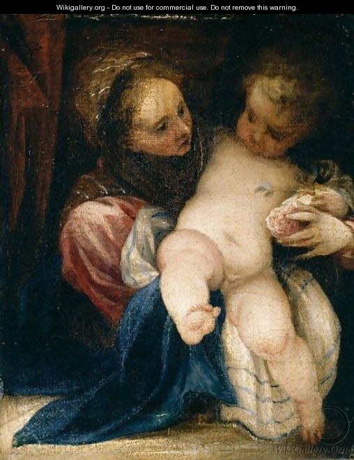 The Virgin And Child - Juan Antonio Frias y Escalante