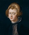 Portrait Of A Young Lady, Bust Length, Wearing A Black Jacket, A Lace Collar And Pearl Necklace And Earrings - (after) Diego Rodriguez De Silva Y Velazquez