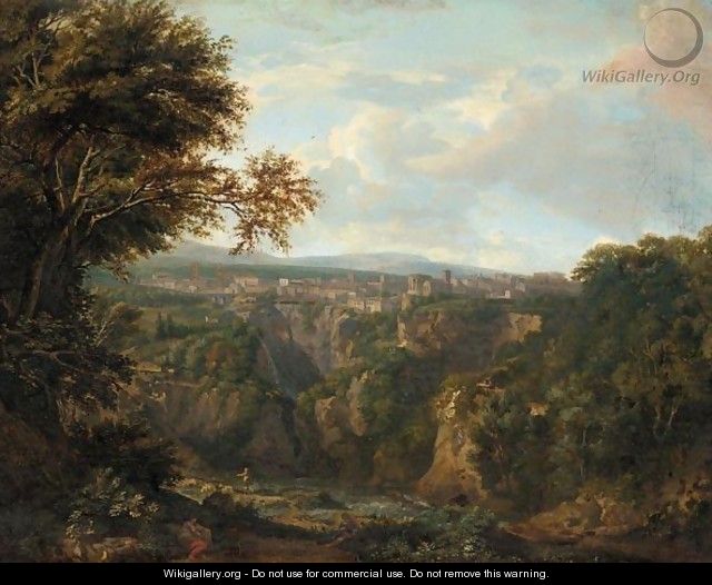 A View Of Tivoli - (after) Jan Frans Van Orizzonte (see Bloemen)