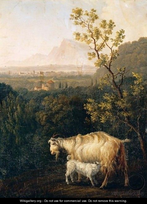 Italianate Landscape With A Goat And Her Kid - Jakob Philippe Hackert