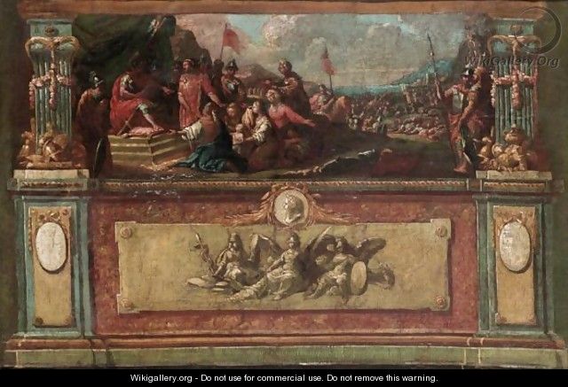 Study For A Decorative Scheme With The Family Of Darius Before Alexander - North-Italian School