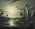 A Moonlit River With Ruin - (after) Sebastian Pether