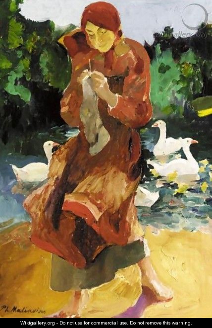 The Goosekeeper - Philip Andreevich Maliavin