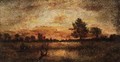 Sunset 2 - Etienne-Pierre Theodore Rousseau