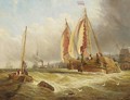 Busy Coastal Scene - (after) George Clarkson Stanfield
