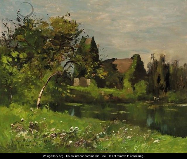 The River Bank - Jean Baptiste Antoine Guillemet