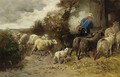A Herdsman With His Flock Returning Home - Henry Schouten