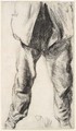 Study Of Legs And Lower Torso, Seen From The Front - Adolph von Menzel