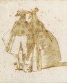 Two Cloaked Figures Seen From The Rear - Giovanni Domenico Tiepolo