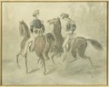Militaires A Cheval constantin-Ernest-Adolphe-Hyacinthe Guys, Soldiers On Horseback - Constantin Guys