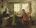 A Farm Interior With Children - Frans Deutmann