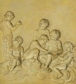 Putti At Play - (after) Piat Joseph Sauvage