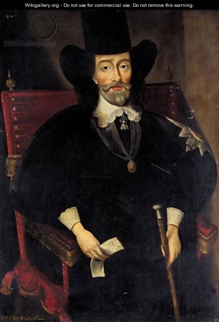 Portrait Of King Charles I At His Trial (1600-1649) - (after) Edward Bower