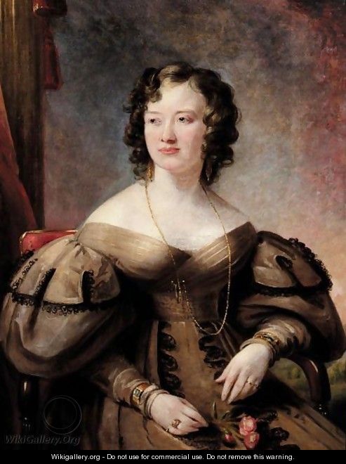 Portrait Of A Lady, Possibly Lady Lewin - (after) Margaret Sarah Carpenter