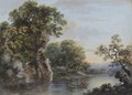 Landscape with a boat - (after) John Inigo Richards
