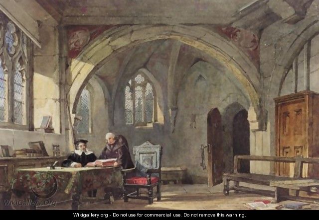 Clergymen Reading In An Interior - Nicholas Condy
