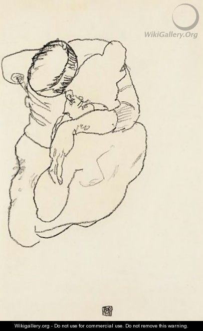 Mann Und Frau Umarmend (Man And Woman Embracing) - Egon Schiele