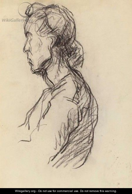 Tete Et Epaules De Femme - Paul Cezanne