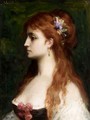 Portrait Of A Young Lady - Jacques Fernand Humbert