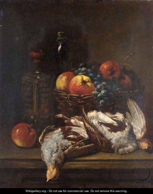 Still Of Life Game And Fruit - Eugene Claude
