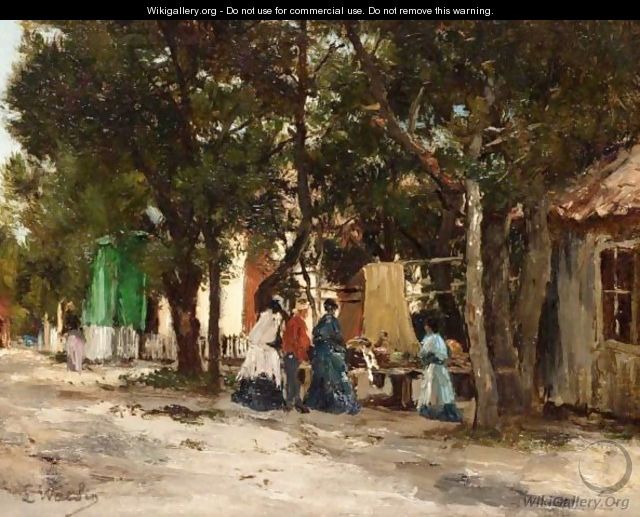 The Market Stall - Louis-Francois-Victor Wateline
