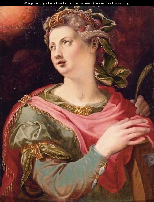 Saint Catherine Of Alexandria - Michele di Ridolfo del Ghirlandaio (see Tosini)
