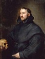 Portrait Of A Monk Of The Benedictine Order, Holding A Skull - (after) Dyck, Sir Anthony van