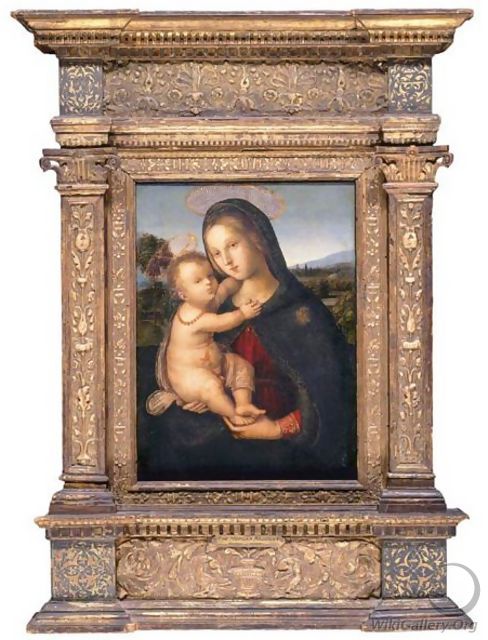 The Madonna And Child Before A Landscape (The Morgan Madonna) - Bernardino di Betto (Pinturicchio)