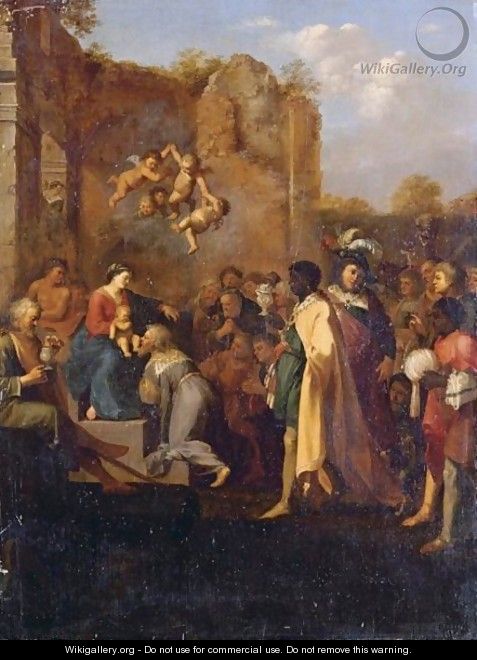 Adoration Of The Magi - Cornelis Van Poelenburch