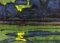 Marschlandschaft Mit Wolkenspiegelung (Marsh Landscape With Cloud Reflection) - Emil Nolde