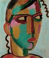 Mystischer Kopf Madchenkopf (Mystical Head Head Of A Girl) - Alexei Jawlensky