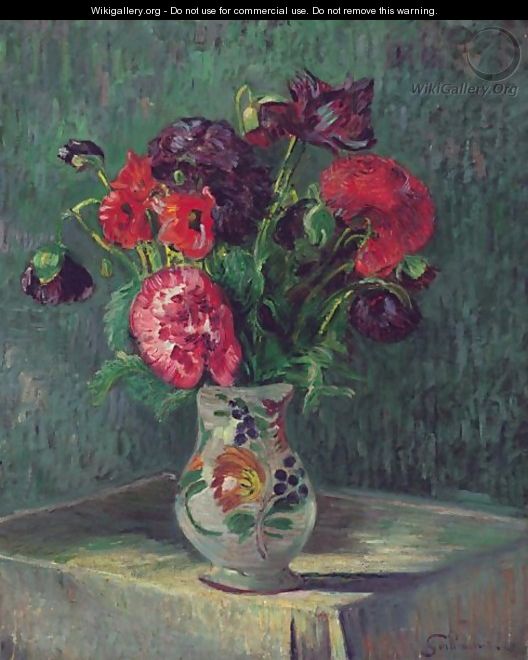 Nature Morte Au Vase De Fleurs - Armand Guillaumin